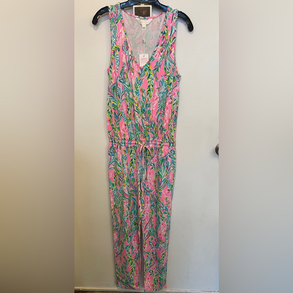 Lilly Pulitzer Vibrant Leaf Print Jumpsuit